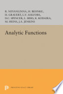 Analytic functions [E-Book] /