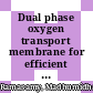 Dual phase oxygen transport membrane for efficient oxyfuel combustion [E-Book] /
