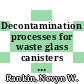 Decontamination processes for waste glass canisters : for presentation at the American Nuclear Society annual meeting Miami, Florida June 7 - 12, 1981 [E-Book]  /