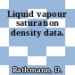 Liquid vapour saturation density data.
