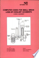 Computer codes for small break loss of coolant accidents : A nordic assessment. Final report of the NKA project SAEK-3.