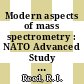 Modern aspects of mass spectrometry : NATO Advanced Study Institute of Mass Spectrometry on Theory, Design, and Applications : 0002: proceedings : Glasgow, 07.66.