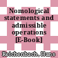 Nomological statements and admissible operations [E-Book] /