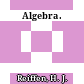 Algebra.