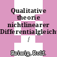 Qualitative theorie nichtlinearer Differentialgleichungen /