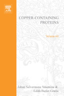 Advances in protein chemistry. 60. Copper-containing proteins /