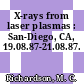 X-rays from laser plasmas : San-Diego, CA, 19.08.87-21.08.87.