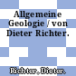Allgemeine Geologie / von Dieter Richter.