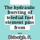 The hydraulic bursting of teledial fuel element pins from Fe X155 : [E-Book]