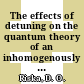 The effects of detuning on the quantum theory of an inhomogenously broadened laser /