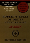 Robert's rules of order in brief /