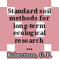 Standard soil methods for long-term ecological research / [E-Book]