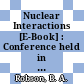 Nuclear Interactions [E-Book] : Conference held in Canberra, 28 August–1 September 1978 /