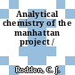 Analytical chemistry of the manhattan project /