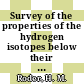 Survey of the properties of the hydrogen isotopes below their critical temperatures /