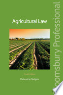 Agricultural Law [E-Book]