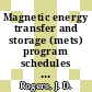 Magnetic energy transfer and storage (mets) program schedules for a fusion test reactor (ftr)