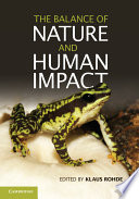 The balance of nature and human impact [E-Book] /