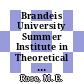 Brandeis University Summer Institute in Theoretical Physics. 1961,2. Lectures in theoretical physics.