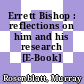 Errett Bishop : reflections on him and his research [E-Book] /