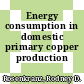 Energy consumption in domestic primary copper production /