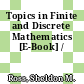 Topics in Finite and Discrete Mathematics [E-Book] /