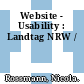 Website - Usability : Landtag NRW /
