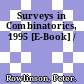 Surveys in Combinatorics, 1995 [E-Book] /
