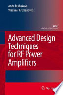 Advanced design techniques for RF power amplifiers [E-Book] /