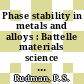 Phase stability in metals and alloys : Battelle materials science colloquium 0001: proceedings : Geneve, Villars, 07.03.66-12.03.66 /