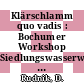 Klärschlamm quo vadis : Bochumer Workshop Siedlungswasserwirtschaft. 0007 : Bochum, 26.09.89.
