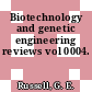 Biotechnology and genetic engineering reviews vol 0004.
