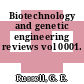 Biotechnology and genetic engineering reviews vol 0001.