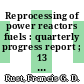 Reprocessing of power reactors fuels : quarterly progress report ; 13 :October 1, 1960 to January 1, 1961 [E-Book]
