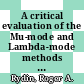 A critical evaluation of the Mu-mode and Lambda-mode methods of evaluating reactor stability with respect to xenon-induced spatial power oscillations : design implications for the high temperature reactor [E-Book] /