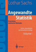 Angewandte Statistik : Anwendung statistischer Methoden : 317 Tabellen /