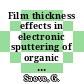 Film thickness effects in electronic sputtering of organic molecules /