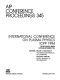 International conference on plasma physics 1994 : ICPP 1994 : Iguacu-Falls, 10.94-11.94.