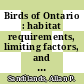 Birds of Ontario : habitat requirements, limiting factors, and status. Volume 1, Nonpasserines. Waterfowl through cranes [E-Book] /