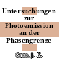 Untersuchungen zur Photoemission an der Phasengrenze Festkörperelektrolyt.
