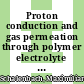 Proton conduction and gas permeation through polymer electrolyte membranes during water electrolysis /