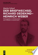 Der Briefwechsel Richard Dedekind - Heinrich Weber [E-Book] /