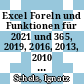 Excel Foreln und Funktionen für 2021 und 365, 2019, 2016, 2013, 2010 und 2007 /