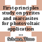 First-principles study on pyrites and marcasites for photovoltaic application [E-Book] /