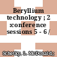 Beryllium technology ; 2 :conference sessions 5 - 6 /