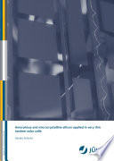 Amorphous and microcrystalline silicon applied in very thin tandem solar cells [E-Book] /