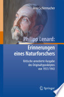 Philipp Lenard: Erinnerungen eines Naturforschers [E-Book] : Kritische annotierte Ausgabe des Originaltyposkriptes von 1931/1943 /