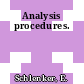 Analysis procedures.