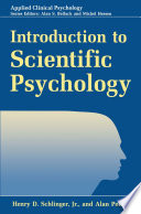 Introduction to Scientific Psychology [E-Book] /