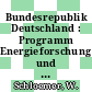 Bundesrepublik Deutschland : Programm Energieforschung und Energietechnologien 1977-80: Statusreport 1980, Bd 2 : Geotechnik und Lagerstätten.